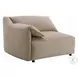 Veata Light Brown Suede Sectional Sofa