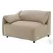 Veata Light Brown Suede Sectional Sofa
