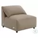 Veata Light Brown Suede Sectional Sofa
