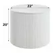 Dyllan White Round End Table