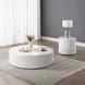 Dyllan White Round End Table