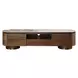 Willene White and Dark Oak 71" Ceramic Top TV Stand