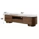 Willene White and Dark Oak 71" Ceramic Top TV Stand