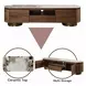 Willene White and Dark Oak 71" Ceramic Top TV Stand