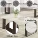 Edwyn White and Espresso Rectangular Marble Top Cocktail Table