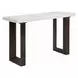 Edwyn White and Espresso Marble Top Occassional Table Set