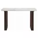 Edwyn White and Espresso Rectangular Marble Top Sofa Table