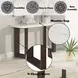 Edwyn White and Espresso Rectangular Marble Top Sofa Table
