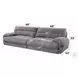 Cadenza Gray Corduroy 96" Loveseat