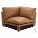 Brighton Brown Top Grain Leather Modular Sectional with Wedge