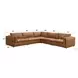 Brighton Brown Top Grain Leather Modular Sectional