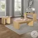 Harold Natural Oak Rectangular Occassional Table Set