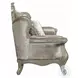 Libertee Beige Fabric and Champagne 70" Loveseat with 3 Pillows