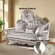 Libertee Beige Fabric and Champagne 70" Loveseat with 3 Pillows