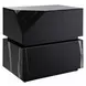 Drisana Black Rectangular Glass Top End Table
