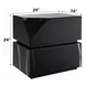 Drisana Black Rectangular Glass Top End Table
