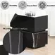 Drisana Black Rectangular Glass Top End Table