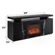 Drisana Black 59" TV Stand with Electric Fireplace