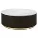 Clayten White and Espresso Marble Top Occassional Table Set