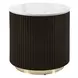Clayten White and Espresso Marble Top Occassional Table Set