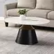 Jaramillo White and Black Round Marble Top Cocktail Table