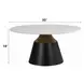 Jaramillo White and Black Round Marble Top Cocktail Table