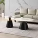 Jaramillo White and Black Round Marble Top Cocktail Table