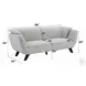 Nayeli Light Gray Boucle 86" Sofa