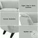 Nayeli Light Gray Boucle 65" Loveseat