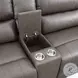 Kantu Brown Synthetic Leather Reclining Sectional Sofa
