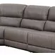 Kantu Brown Synthetic Leather Reclining Sectional Sofa