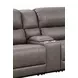 Kantu Brown Synthetic Leather Reclining Sectional Sofa
