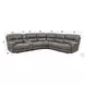 Kantu Brown Synthetic Leather Reclining Sectional Sofa