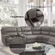 Kantu Brown Synthetic Leather Reclining Sectional Sofa
