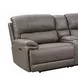 Kantu Brown Synthetic Leather Reclining Sectional Sofa