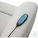 Marsha Light Gray Silicone Synthetic Leather Power Recliner with Lift and Massage