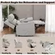 Marsha Light Gray Silicone Synthetic Leather Power Recliner with Lift and Massage