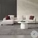Mardi Maroon and Beige Tweed Sectional Sofa with 3 Pillows