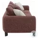 Mardi Maroon Tweed Living Room Set with 3 Pillows