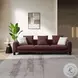 Mardi Maroon Tweed Living Room Set with 3 Pillows