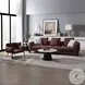 Mardi Maroon Tweed Living Room Set with 3 Pillows
