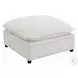 Marisa Beige Boucle Modular Square Ottoman with Storage