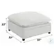 Marisa Beige Boucle Modular Square Ottoman with Storage