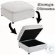 Marisa Beige Boucle Modular Square Ottoman with Storage
