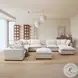 Marisa Beige Boucle Modular Square Ottoman with Storage