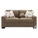 Darya Brown Suede Fabric Living Room Set with 4 Pillows