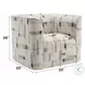 Darya Beige Pattern Fabric Chair with Swivel