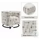 Darya Beige Pattern Fabric Chair with Swivel