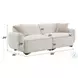 Darius Beige Boucle 88" Sofa with 2 Pillows