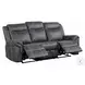 Zubaida Dark Gray Polish Microfiber Power Reclining Living Room Set with Drop Down Table and USB Charging